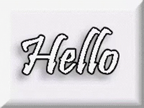 the word hello is drawn with black and white ink