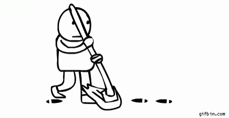 cartoon image of a man holding a baseball bat