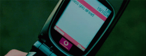 a cellular phone is shown with an empty screen