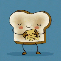 a funny picture of a toaster with some food
