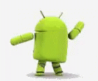 green android statue on white background with shadow