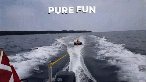 the boat is driving fast through the water