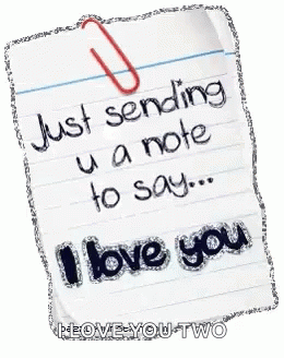 i love you message handwritten from a hand - written note