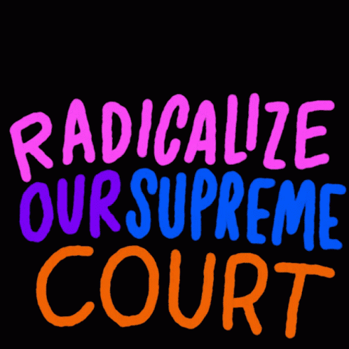 a hand holding a red book with radiaze on the cover and in the title, our supreme court