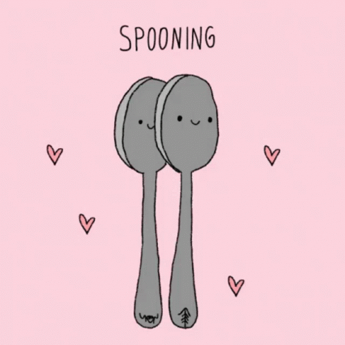 spoons with a caption that says, spooning