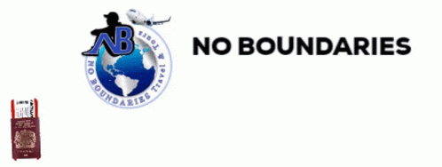 a white background with an ad for no boundaries