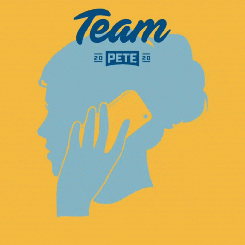 a blue background with a logo of team pete