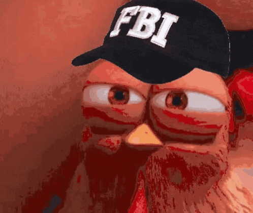 a man wearing a cap with the words fbi on it