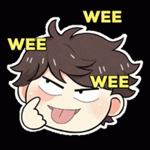 an image of an avatar with the words weee, weee and wink