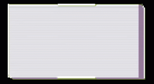 an empty white frame is shown with a green border