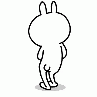 a bunny standing alone coloring page