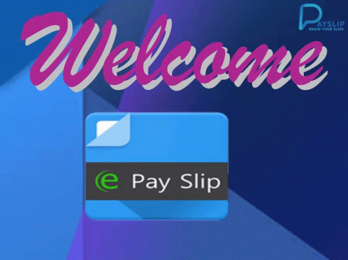 a card is displaying the welcome e pay slip symbol