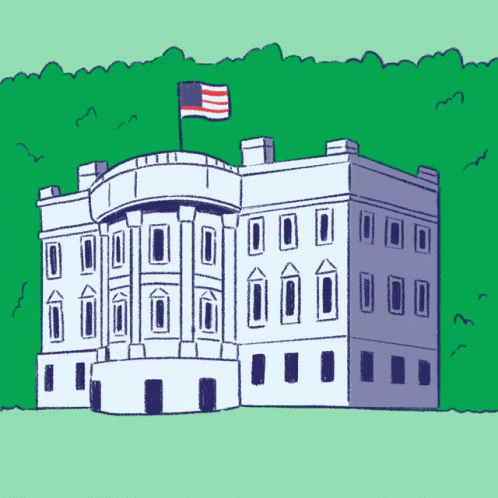 a sketch of a building with a flag on the top