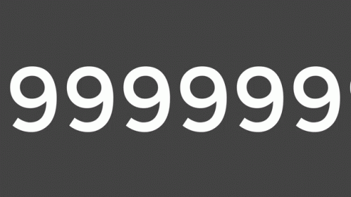 a white typeface with the letters 99999