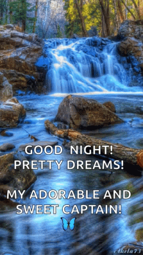 a waterfall is pictured with the caption's words