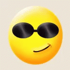 an emotictive smiley face with big sunglasses