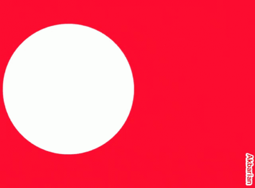 a white circle is against a dark blue background