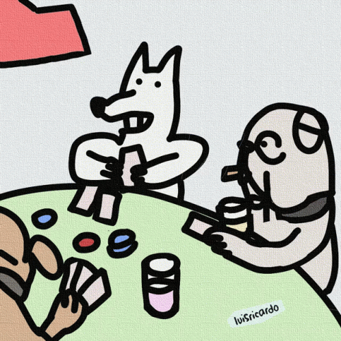 two cats sitting around a table eating and talking
