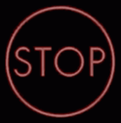 a circular sign indicating to stop