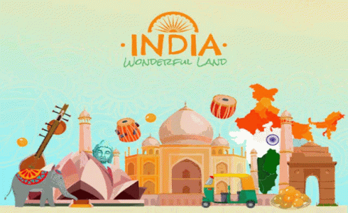india's wonderful land logo on the background