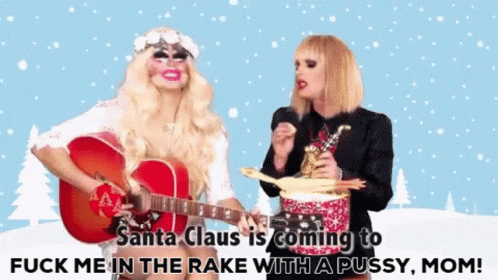 an advertit featuring two snow queen with an acoustic instrument