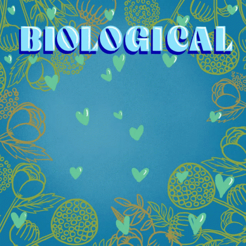 a book with hearts and flowers and the word biological in front