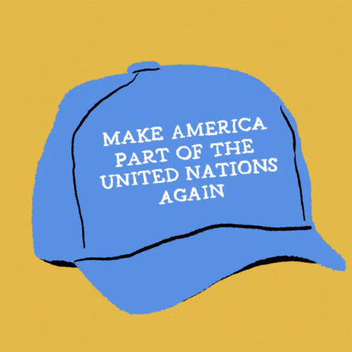 an orange hat that reads make america part of the united nations again