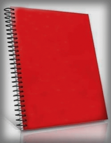 the image shows a blue notebook with no cover