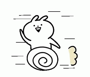 a cartoon bird that is holding on to a spiral