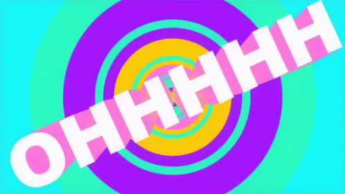 a multicolored image of the words ohoh in large, bold letters