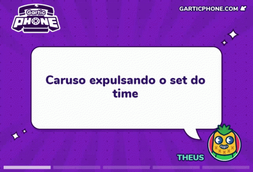 a speech bubble with a text saying carrosexanando o set do time