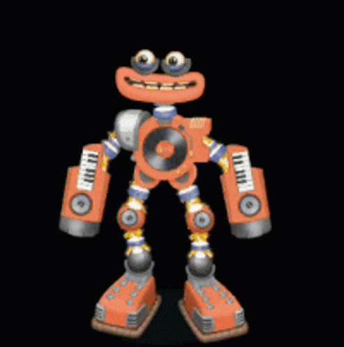 an old animated robot in the dark