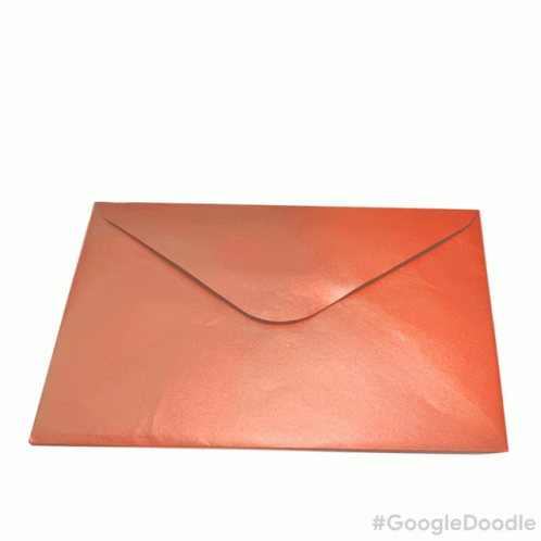 a blue envelope that has an arrow attached to it