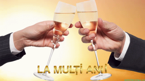 two people holding glasses with the word la mutila in it