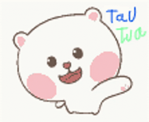 a bear with it's head up, with the words tau tua on it