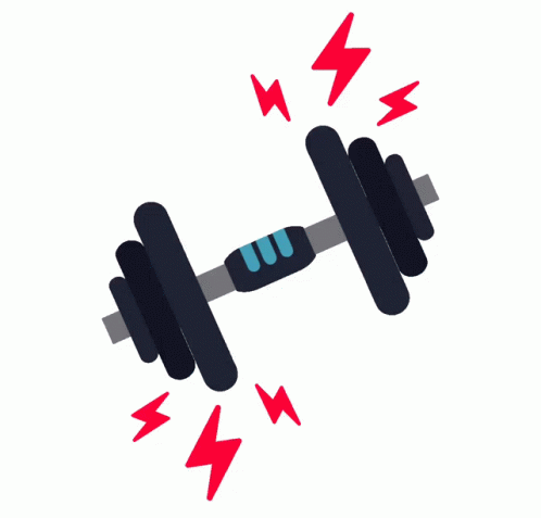 a drawing of a weight bar in a motion
