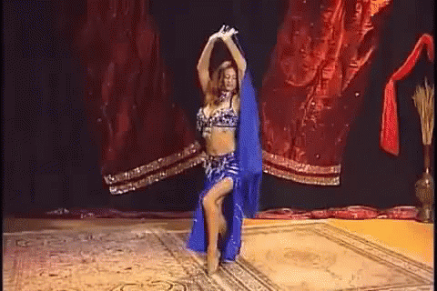 this belly dancer performs a piece of oriental art