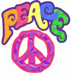peace, with letters over the top