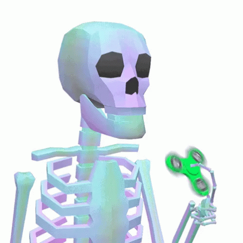 a skeleton with a green hand wind indicator