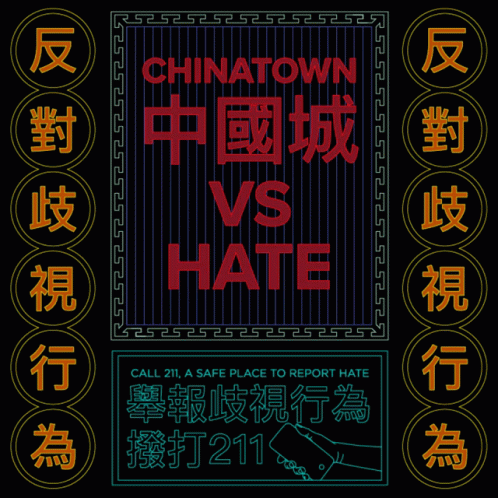 a poster of the battle between chinatown and hate