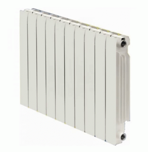 a close up view of the horizontal radiator on a white background