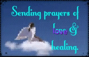 the words sending prayer of love and healing