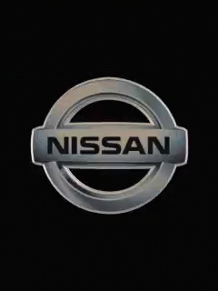 nissan logo, displayed on a dark background
