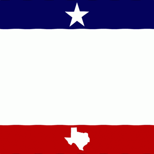 the state of texas and a line of three stars on it