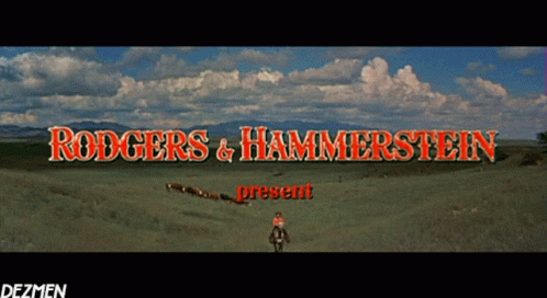 an old game title screen featuring the title of roger's hammerstein