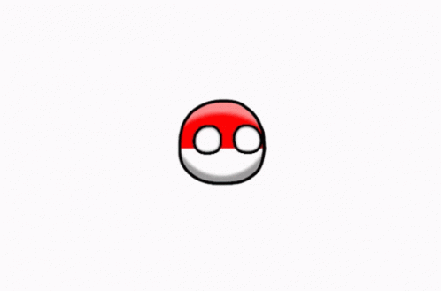 a cartoon face with a red and blue circle around it