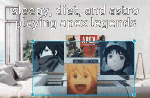 an ad for sleep, diet and astro playing apexx legend
