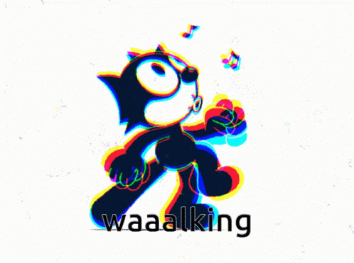 an animated image with the words waaaaking