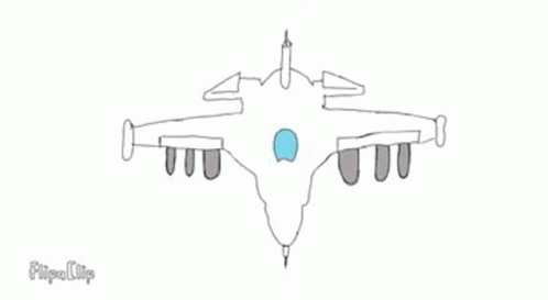 a drawing of a fighter plane is shown