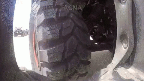 the tire on a vehicle has been placed in the mud